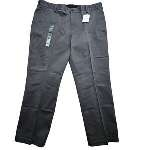 LL Bean Mens Double L Chino Pants 40x30 Shale Gray Wrinkle Free Cotton New